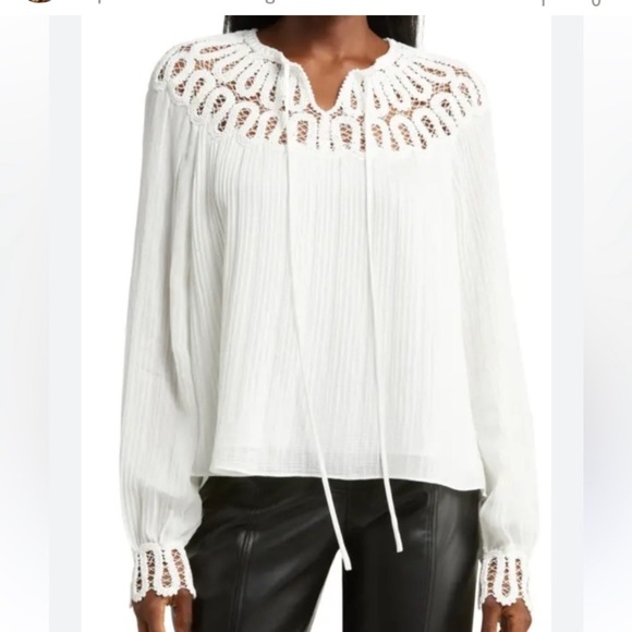 Simkhai Jonathan Simkhai long-sleeve blouse crocheted size S - Picture 4 of 4